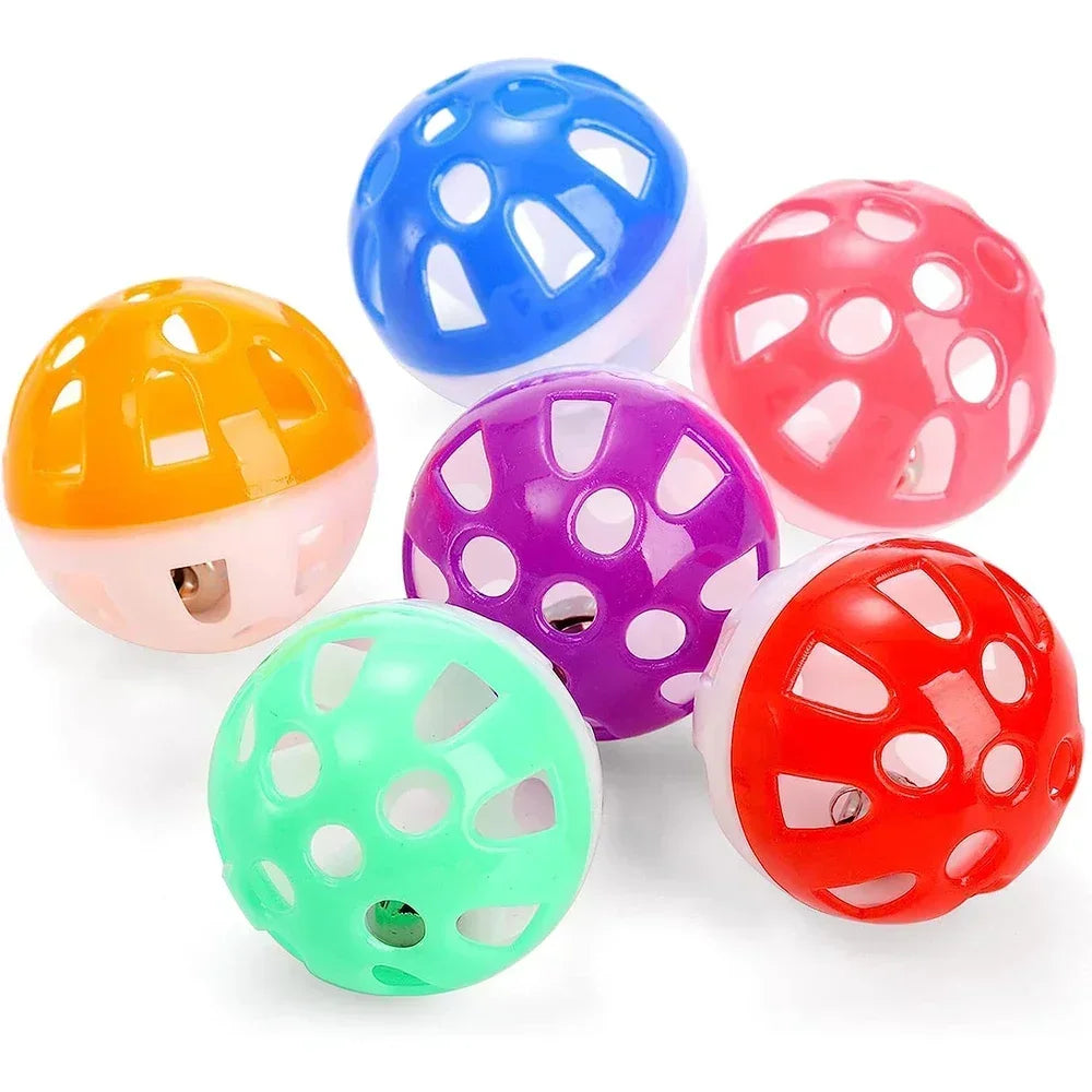 100Pcs Cat Toy Balls Plastic with Jingle