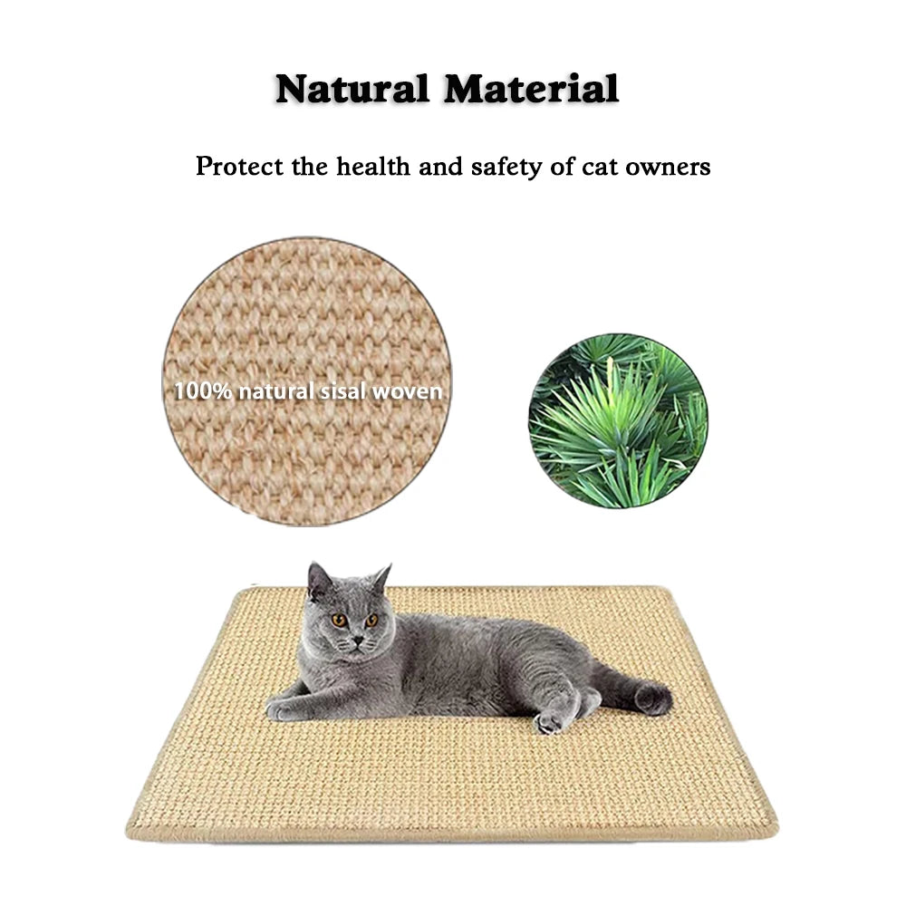 Cat Scratching Mat - Furniture & Wall Protector - Ideal For Indoor Cats, Promotes Healthy Scratching Habits