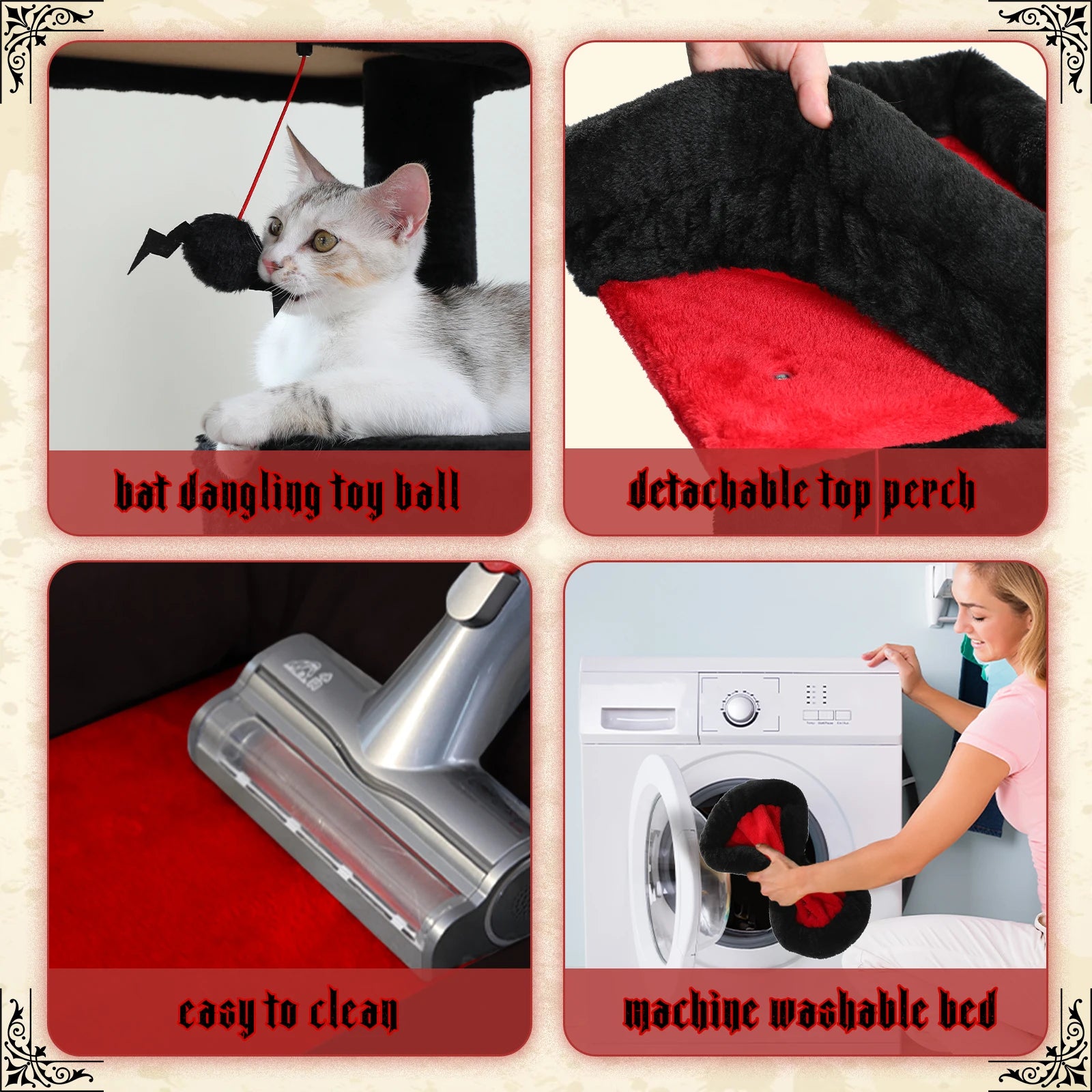 Tall Cat Tower with Super Large Hammock,