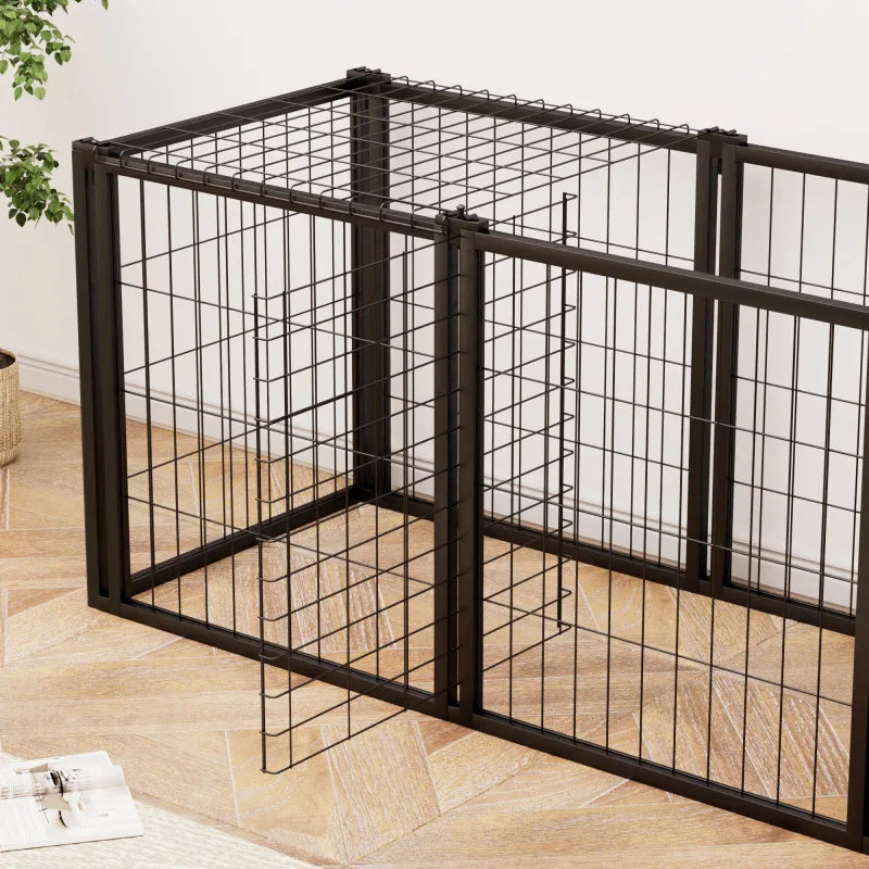 Dog Crate 47.2" Dog Kennel for Small Medium Dogs, Indoor, Black.47.2"L x 22"W x 24"H.