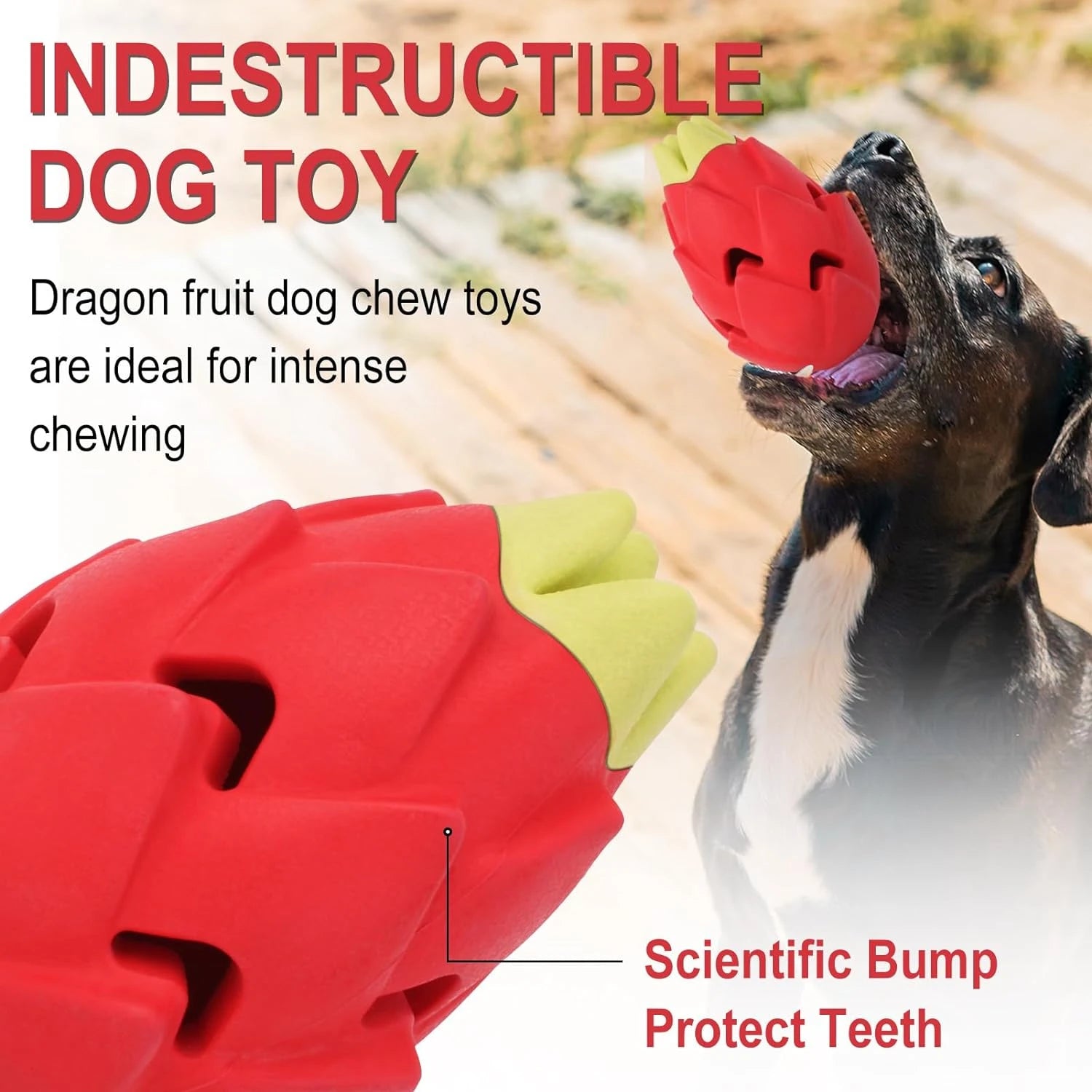 Colorful and durable dog chew toy for heavy chewers