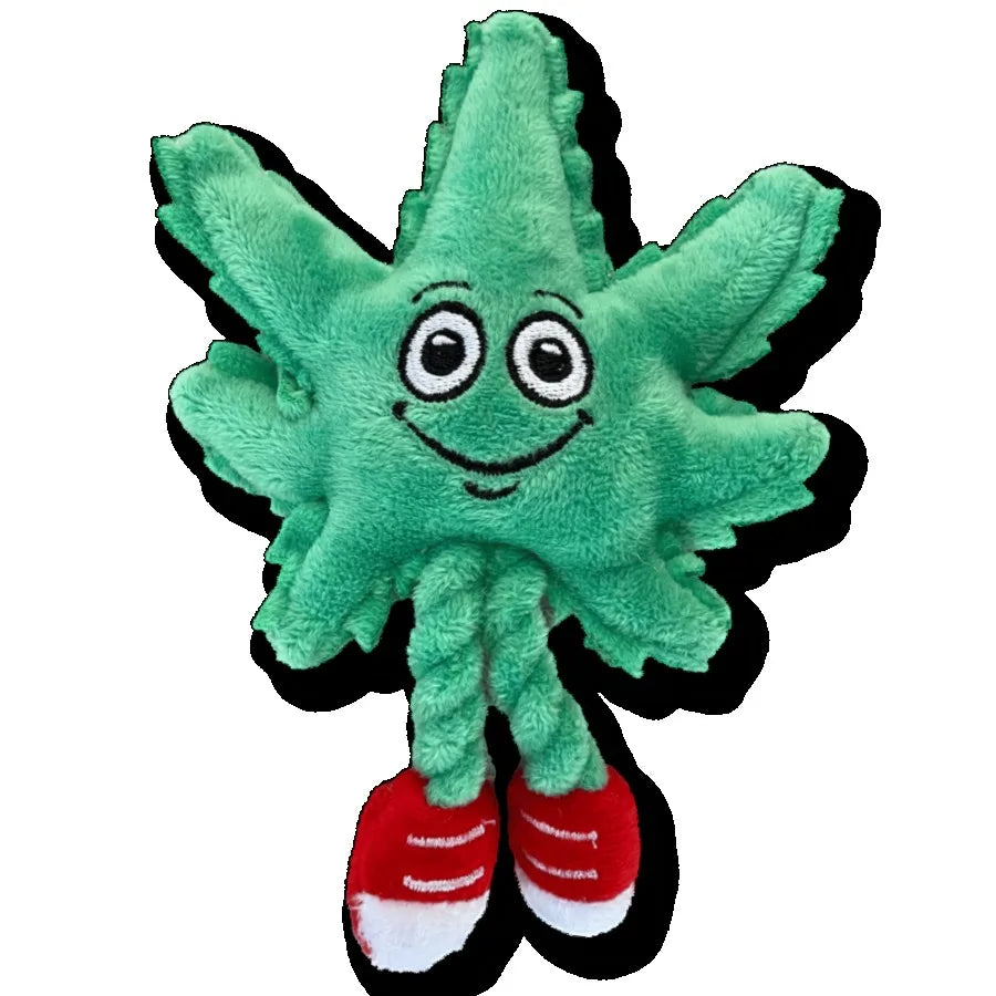 Marijuana Leaf Cat Toy Funny Catnip Weed Theme Toy Cool Plush