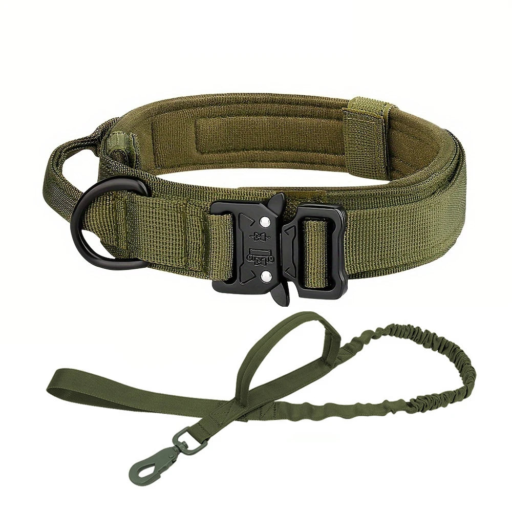 Adjustable Tactical Dog Collar And Leash Set