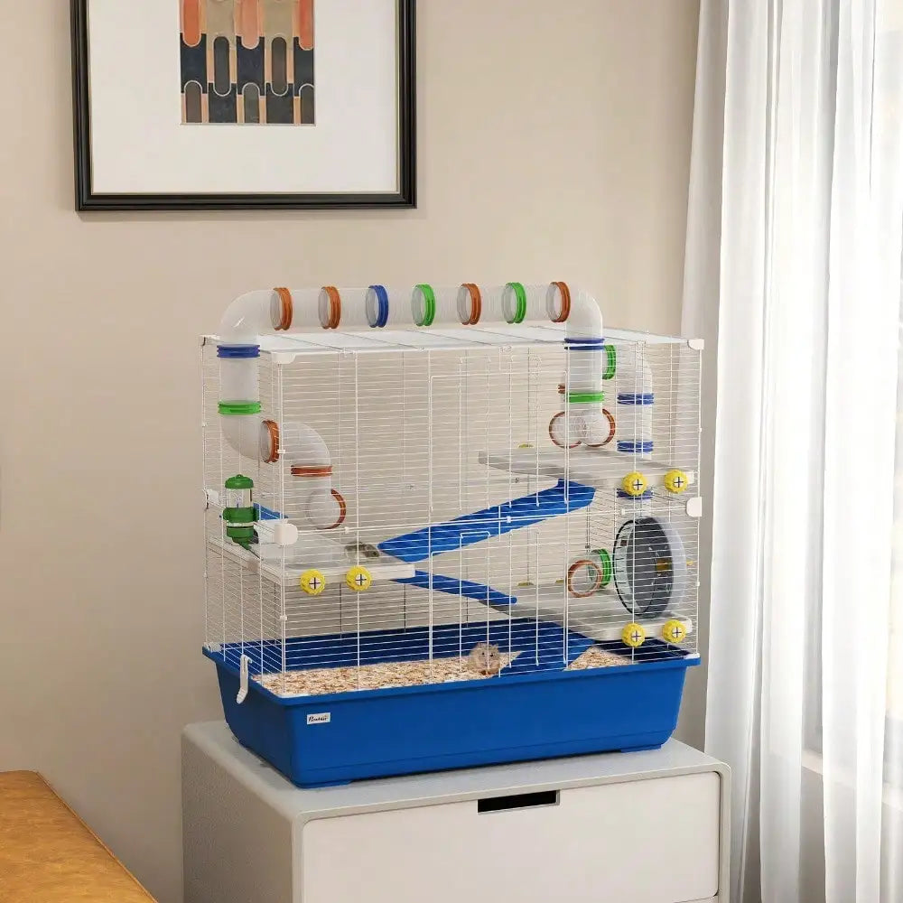 Hamster Cage, 4 Tier with Tunnel Tube System