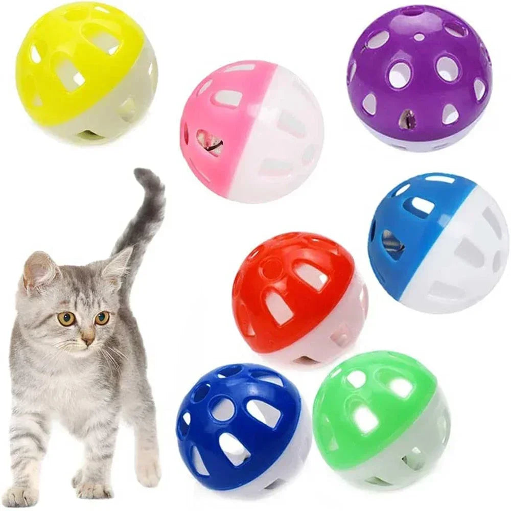 100Pcs Cat Toy Balls Plastic with Jingle