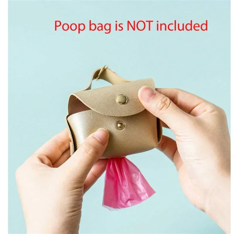 Poop Bag Holder Faux Leather Dog Poop Bag Dispenser