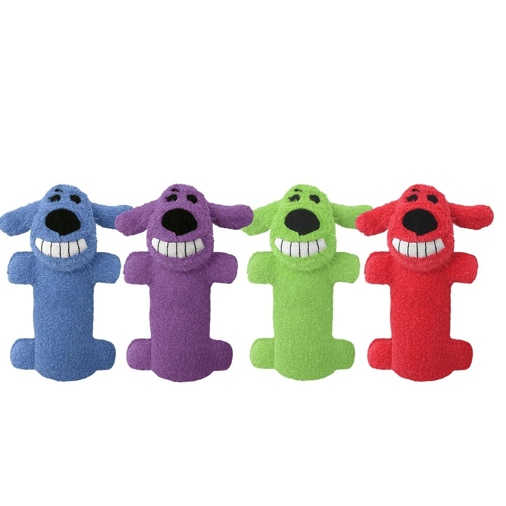Plush Dog Toy Squeaky Assorted Colors 6 Inch