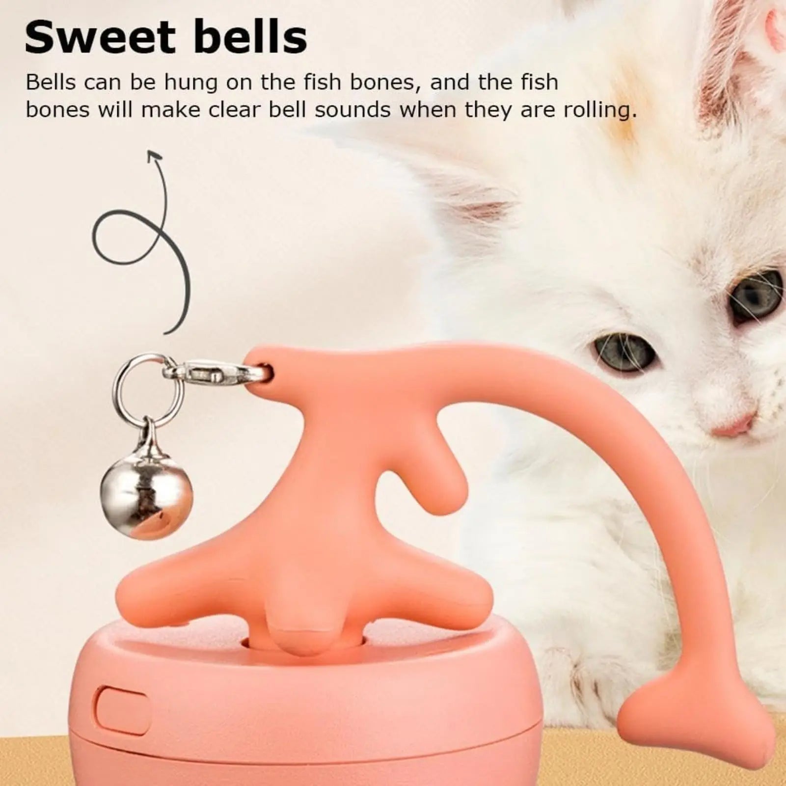 Cat toy fish bone spinning ball electric