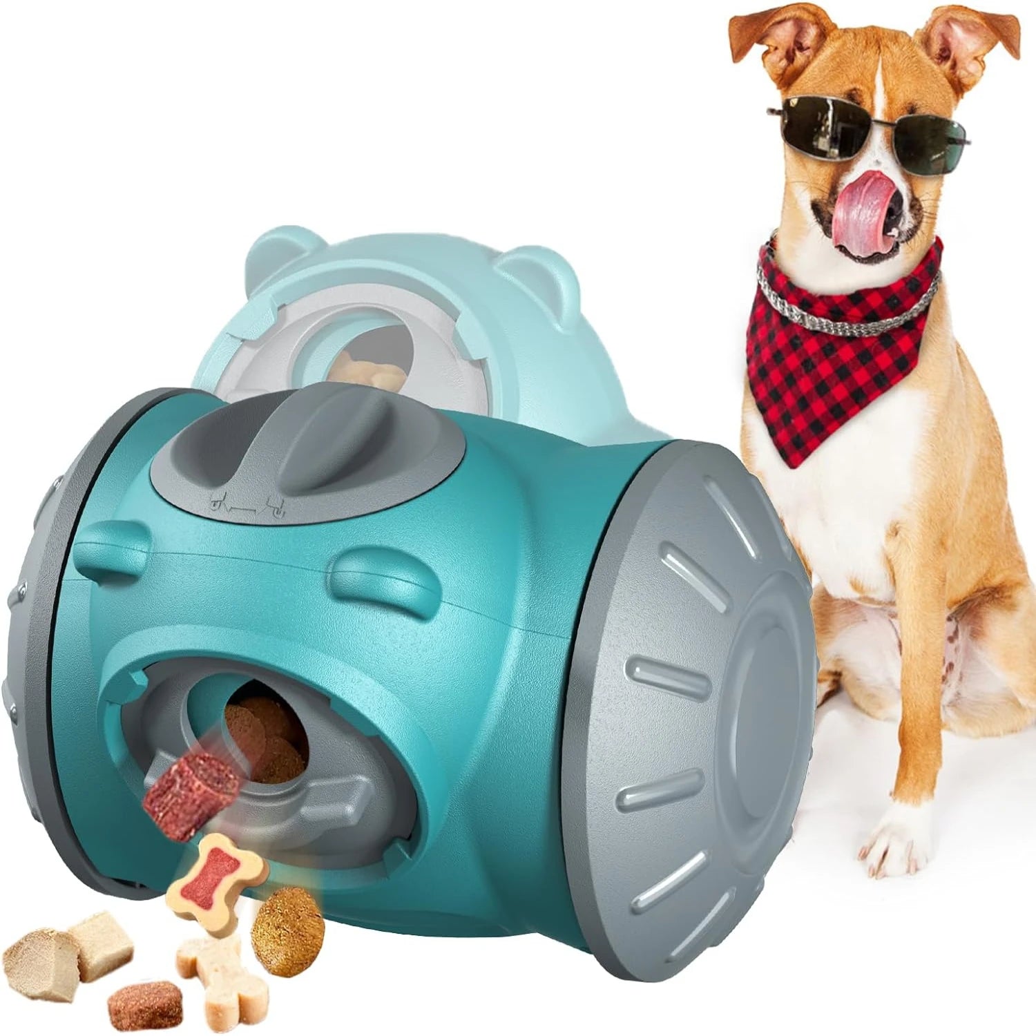 Engaging interactive non-slip rubber dog puzzle toy for mental stimulation - challenging and fun treat feeding