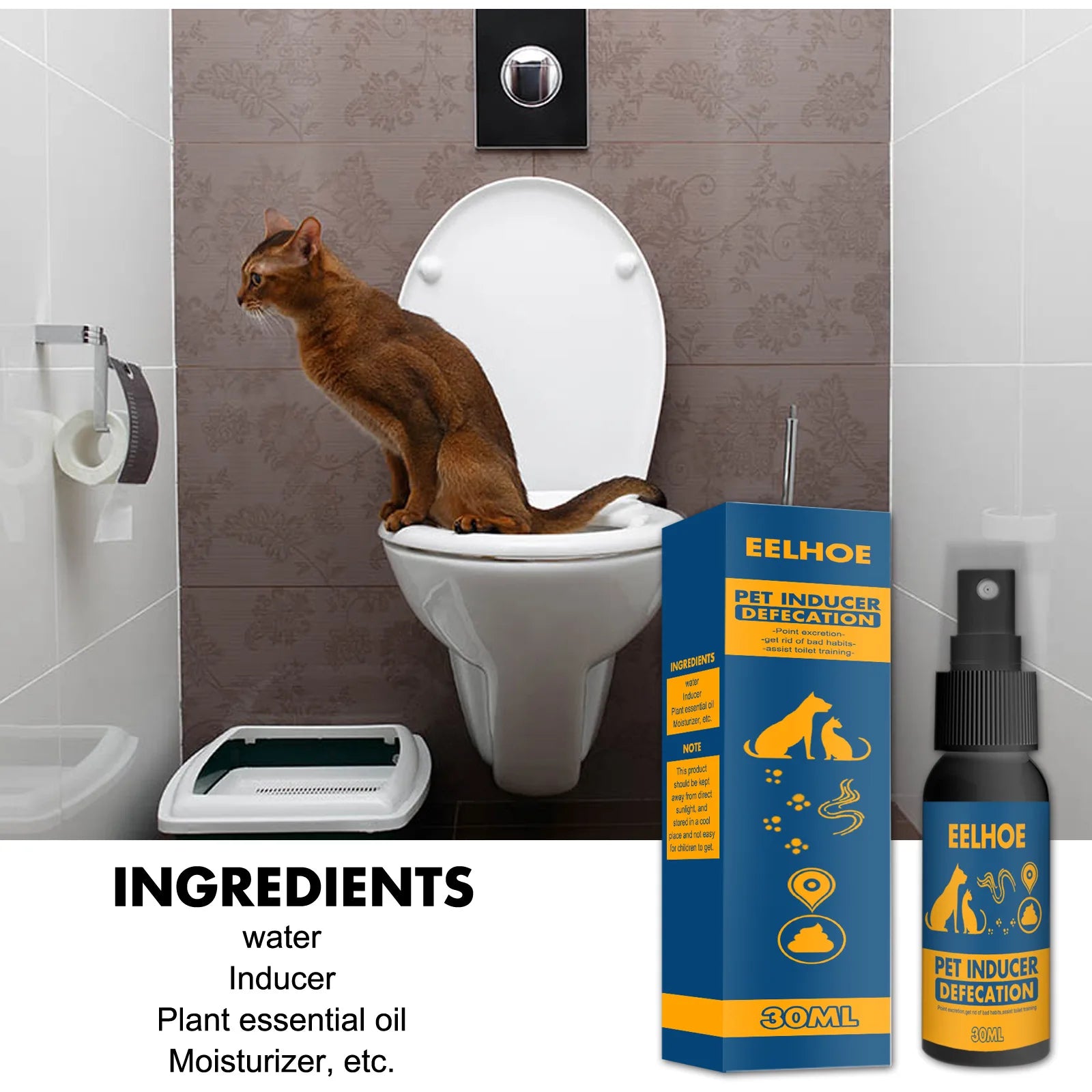 30ml Small Dog Cat Pet Training Defecation Inducer Spray Defecation Inducer Toilet Inducer