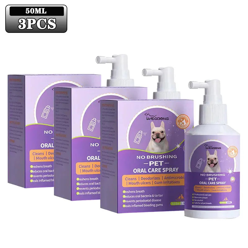1-4PCS Yegbong Dog and Cat Teeth Cleaning Spray