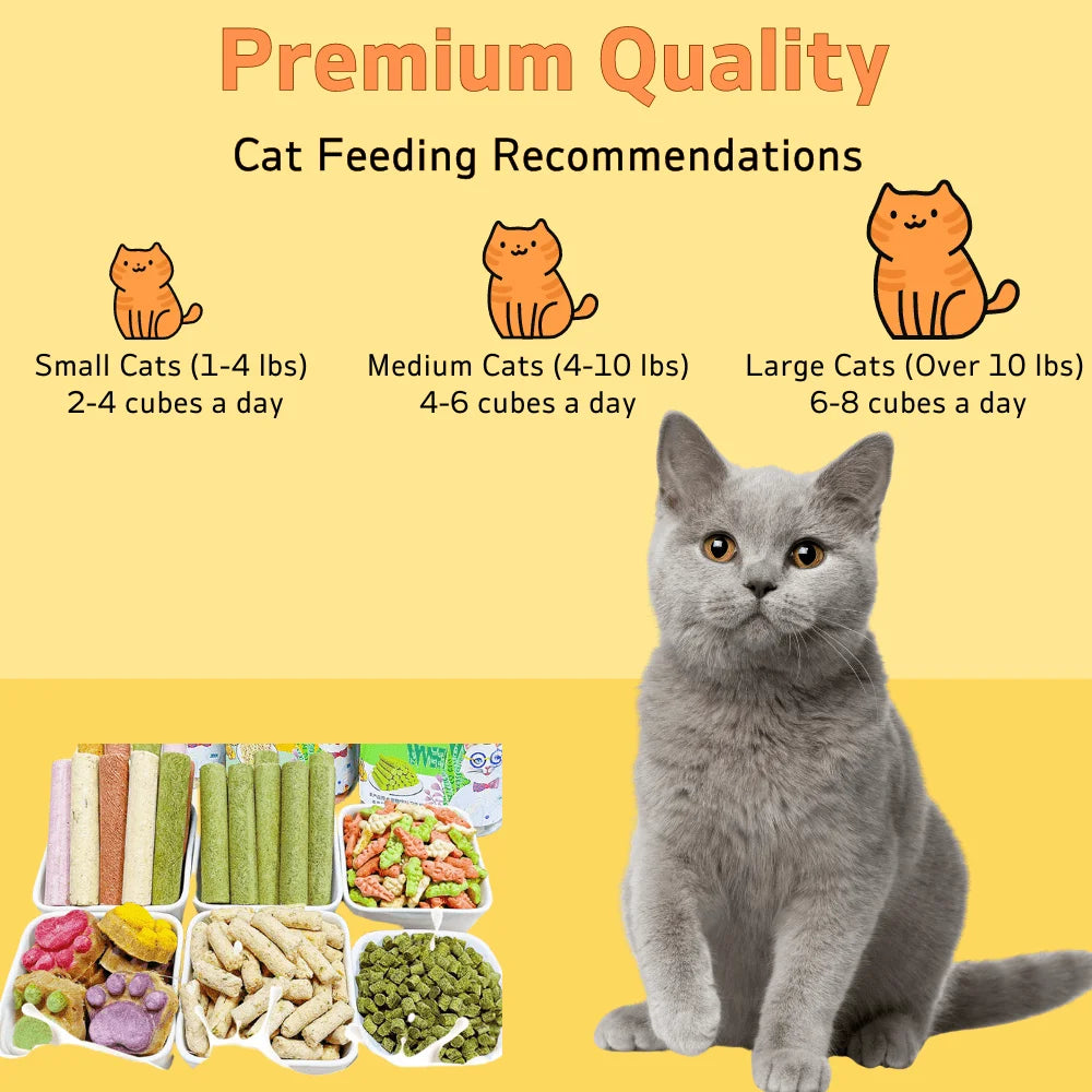 Cat Treats for Hairball Support and Teeth Cleaning