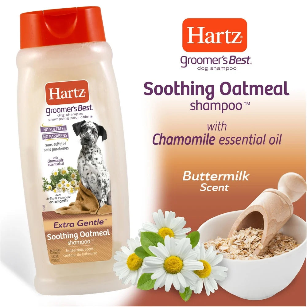 5 Pack Oatmeal Dog Shampoo Gentle Cleansing Conditioning Detangling Chamomile Buttermilk Scent Skin Soothing Formula 18oz