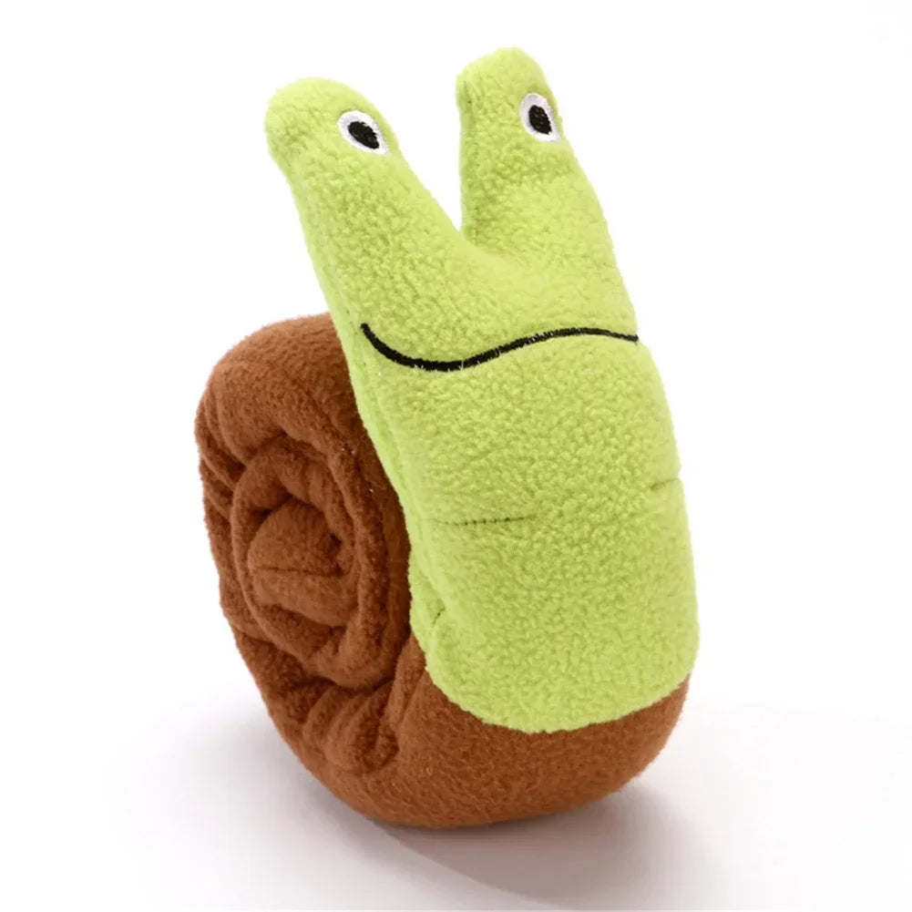 Plush Sound Interactive Slow Feeder Sniffing Snail Toys