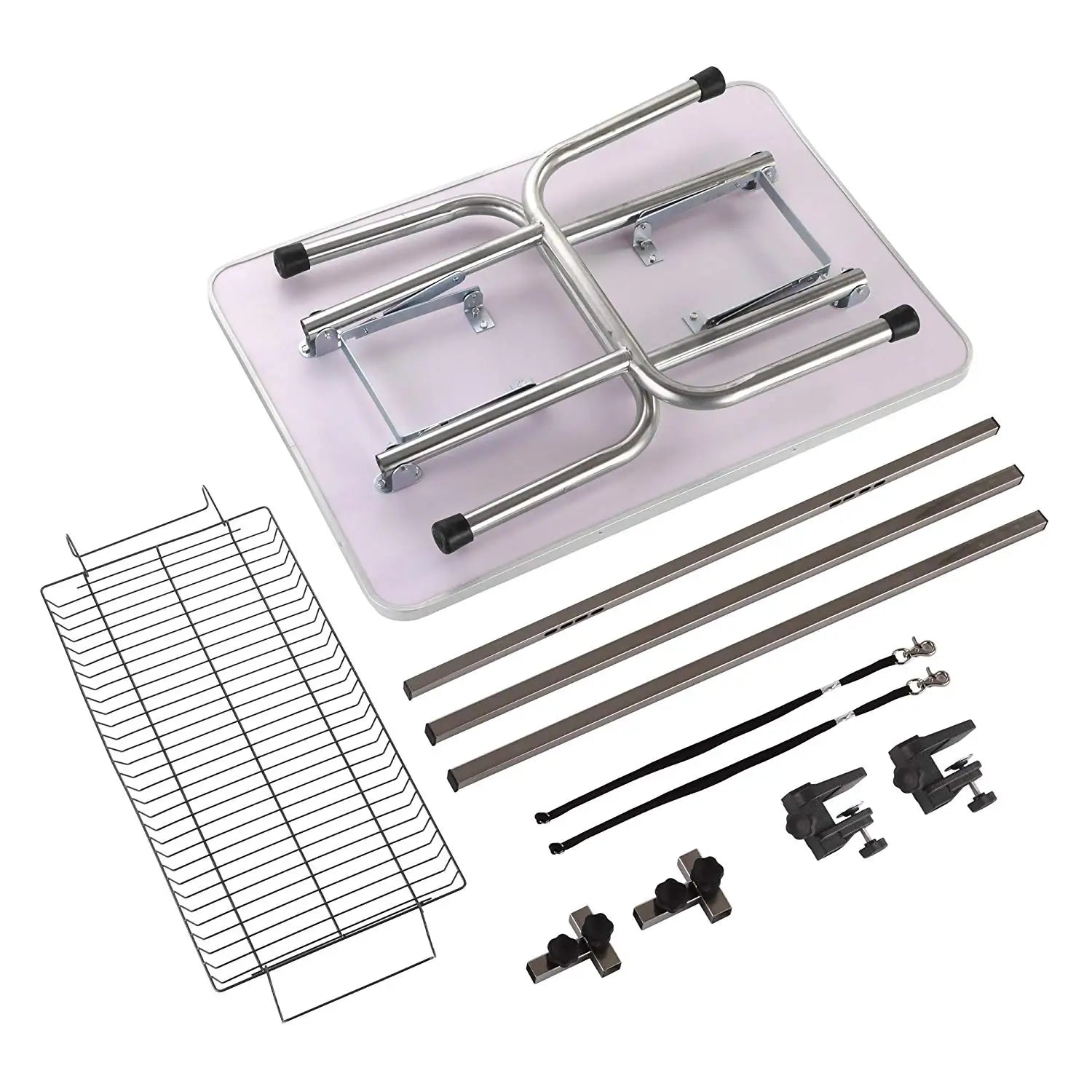 46in Pet Grooming Table Large Adjustable Portable w/Arm & Noose & Mesh Tray