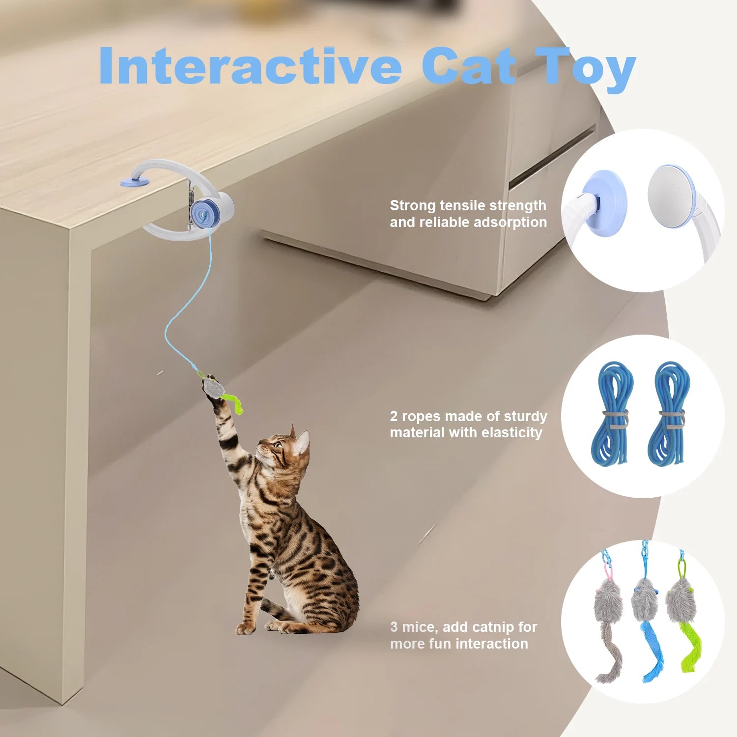 Interactive Cat Toy USB Rechargeable Self Play