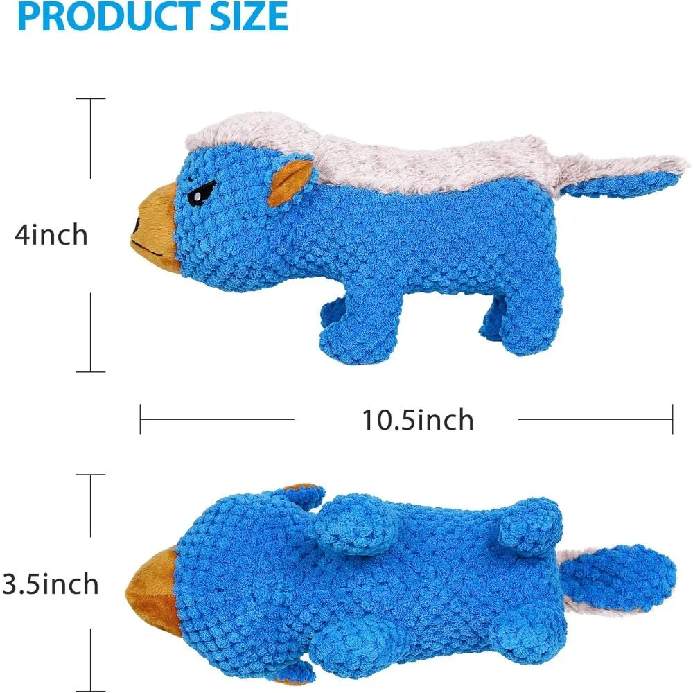 Dog Plush Toys for Aggressive Chewers, Squeaky Toys with Crinkle Paper