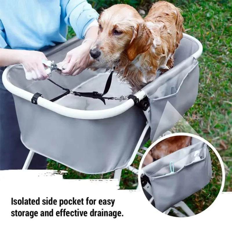 Foldable Pet Dog Bathing Station Adjustable, Ideal For Medium To Large Pets
