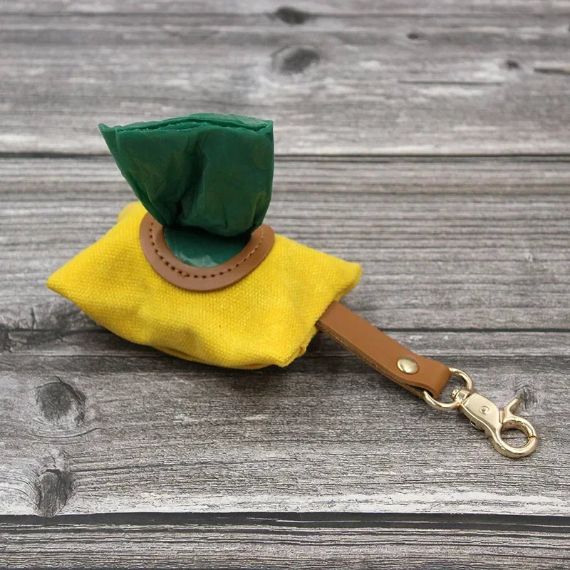 Pet Dog Poop Bag Holder Leash canvas Adjustable Mini Travel Garbage Bag Dogs Waste Poop Bags Dispenser Cleaning portable Tools