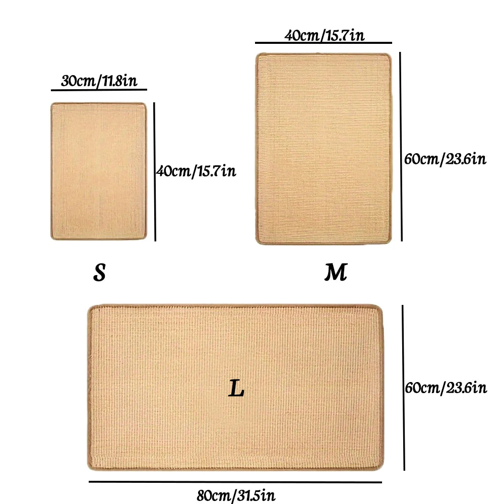 Cat Scratching Mat - Furniture & Wall Protector - Ideal For Indoor Cats, Promotes Healthy Scratching Habits