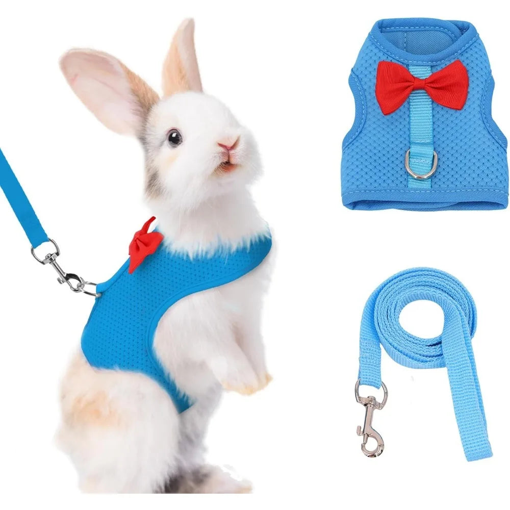 Soft Breathable Mesh Vest Harness for Rabbits Kitten Ferret Small Pig Puppy Walking