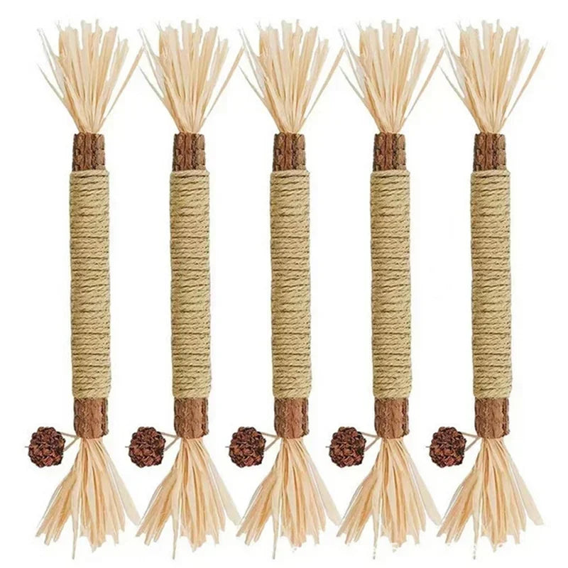 1/2/5/10PCS Pet Toy Natural Matatabi Pet Cat Snacks Stick Cleaning Tooth Catnip
