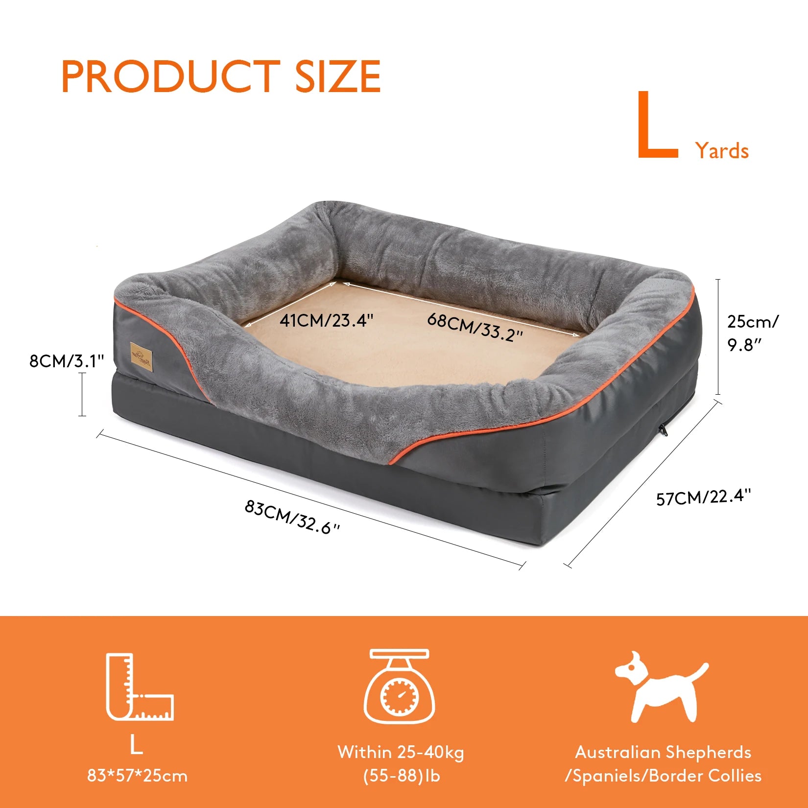 Dog Bed Soft Orthopedic Foam