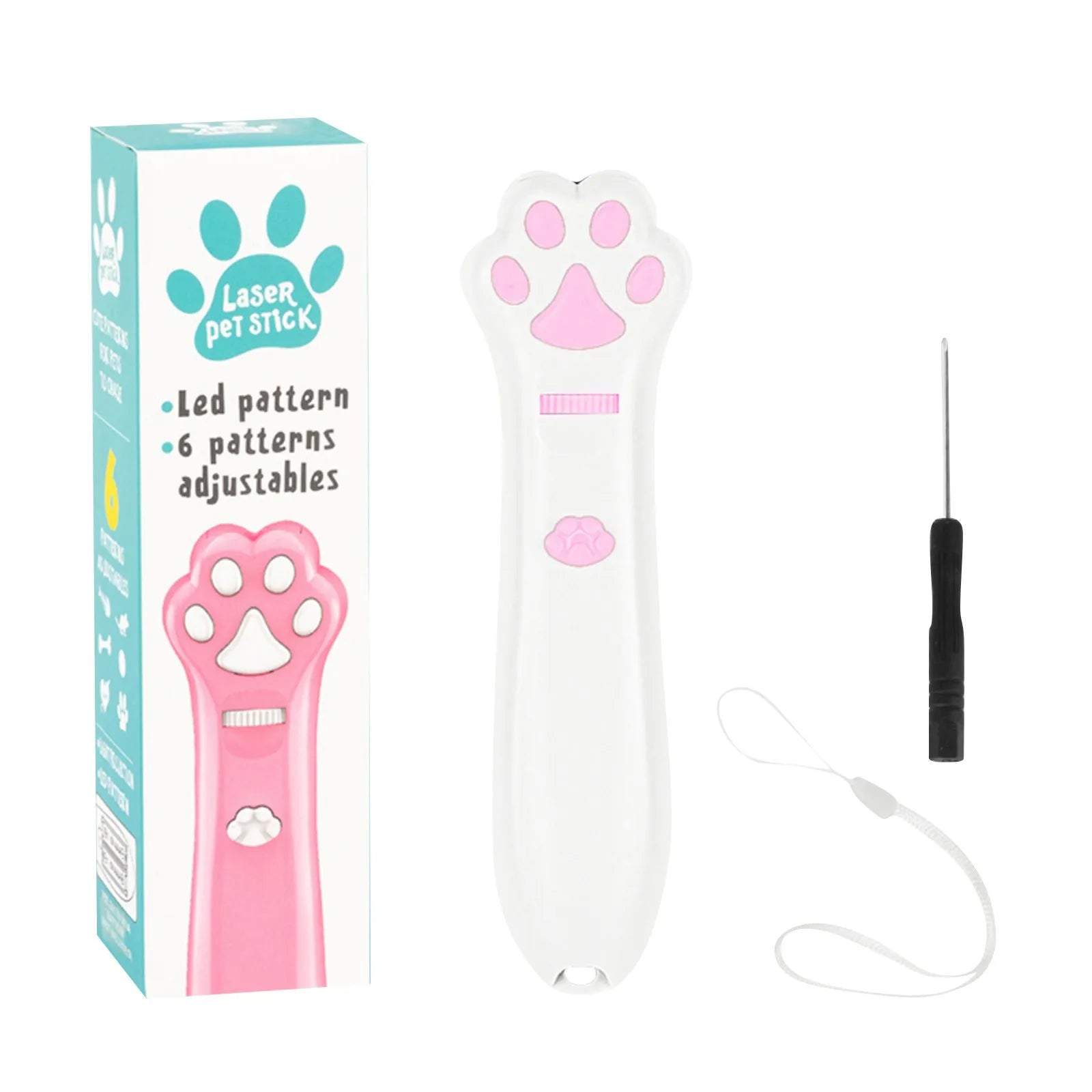 Laser Cat Teasing Stick 5 Modes + Red Dot Led Light Pointer