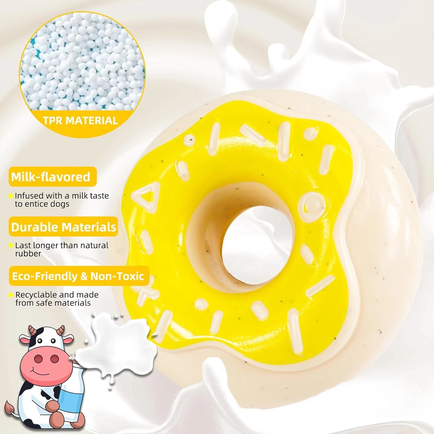 milk-flavored dog toy for aggressive chewers