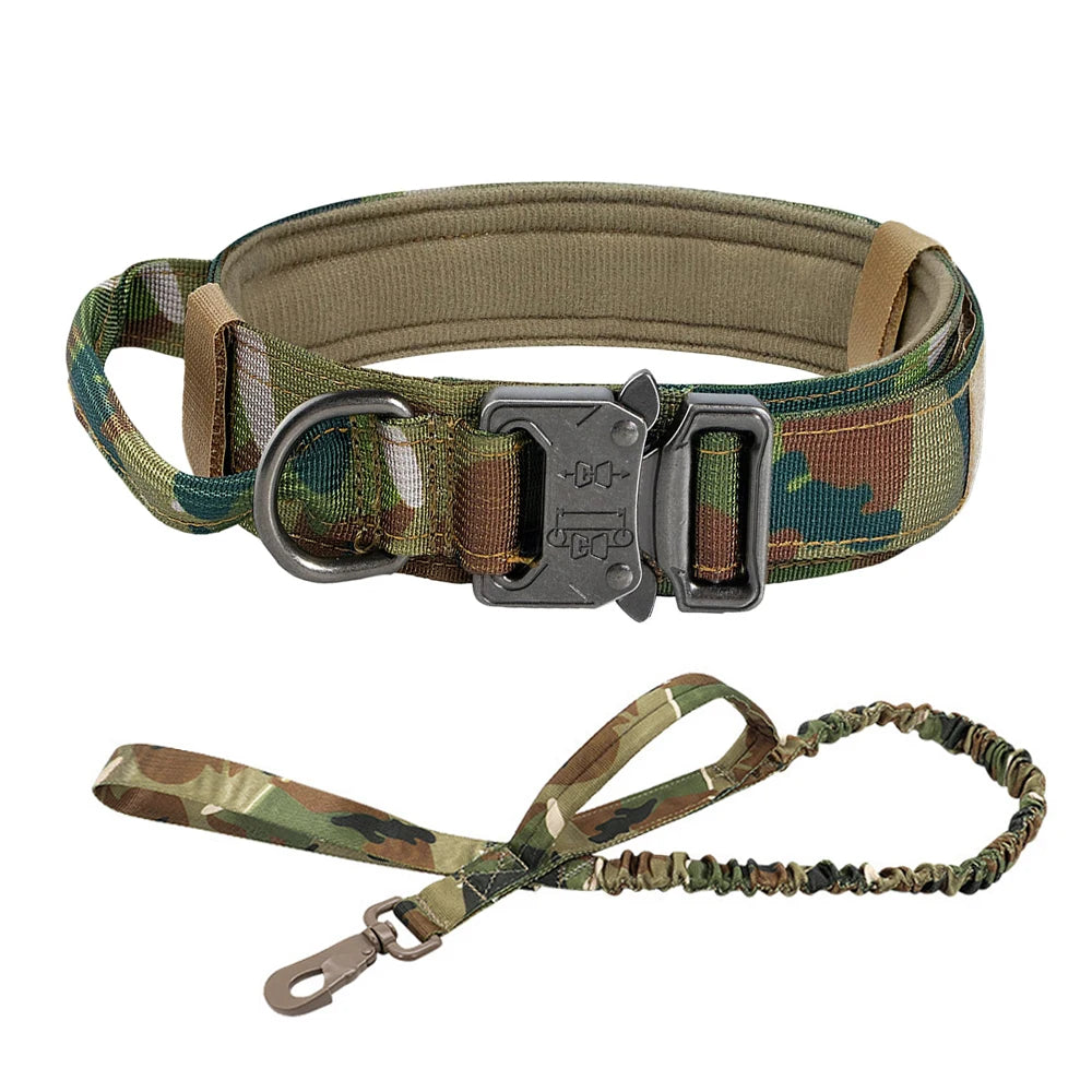Adjustable Tactical Dog Collar And Leash Set
