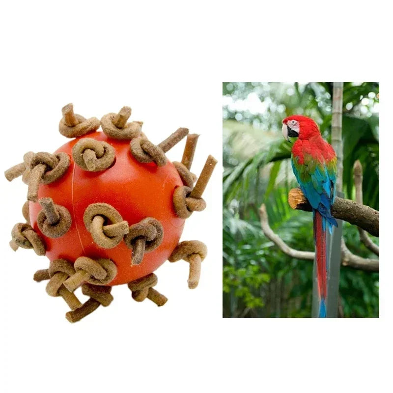 Bird Ball Chew Toy with Knots