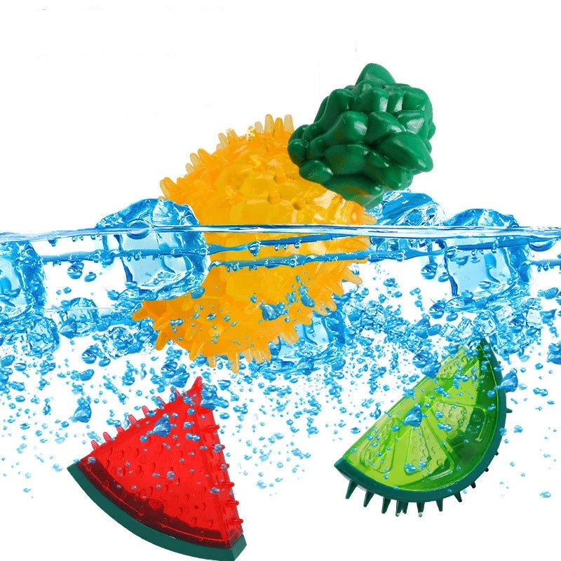 Cooling Chew Toy Reusable Dog Teething Durable Ice Frozen Fruit Shape Toys