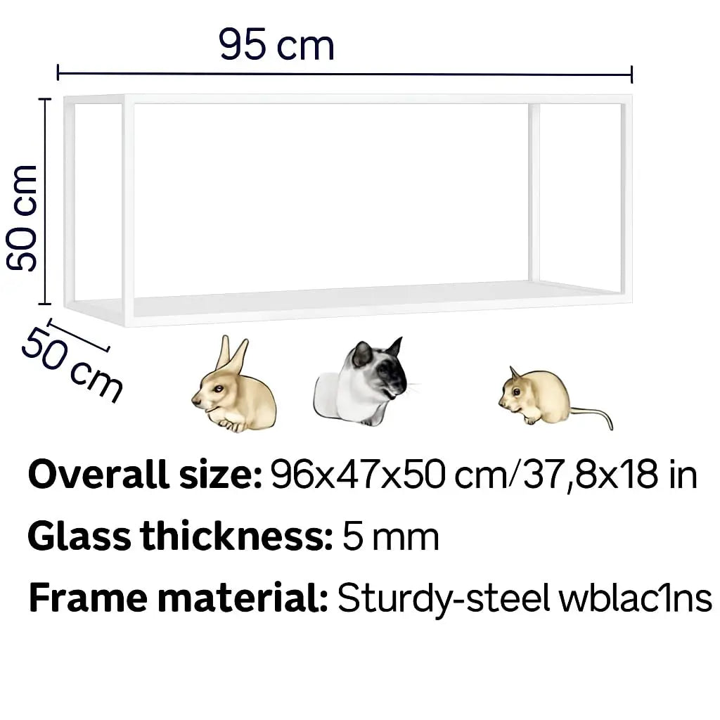 ,360° Viewing Transparent Hamster Habitats with Universal Wheels, Chew-Proof Dual Door