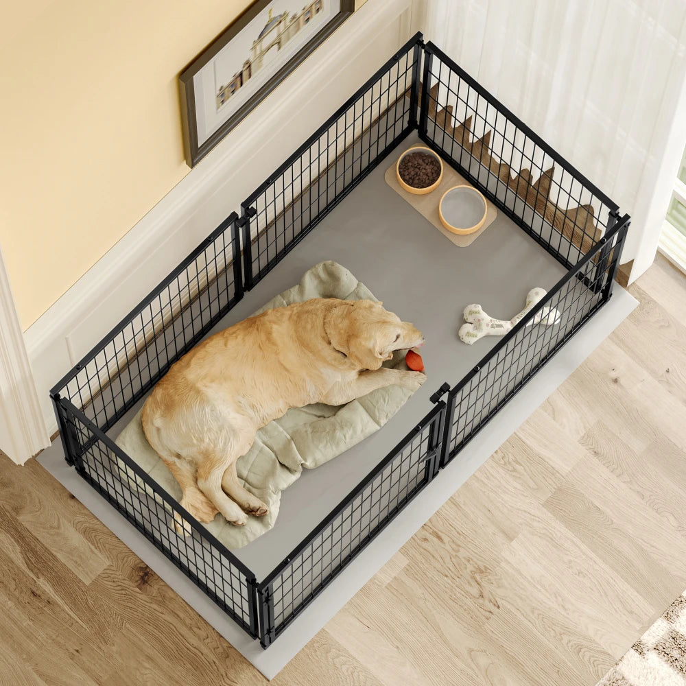 Large Dog Cage 63.7" Dog Kennel with Top Indoor, Black.63.7"L x 34.2"W x 31.7"H.