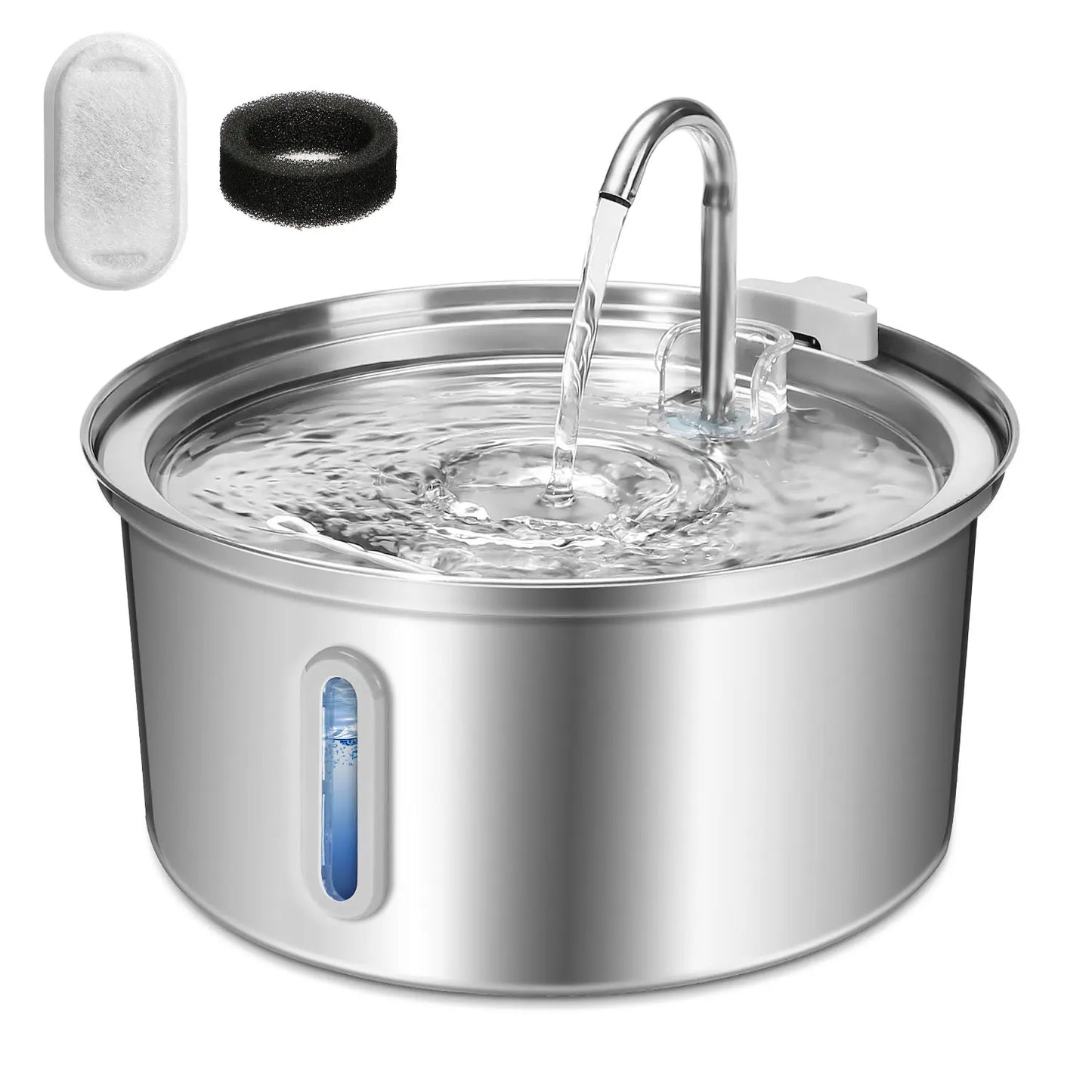 108oz/3.2L Pet Water Fountain With Ultra Quiet Pump, Filtration System, Water Level Window