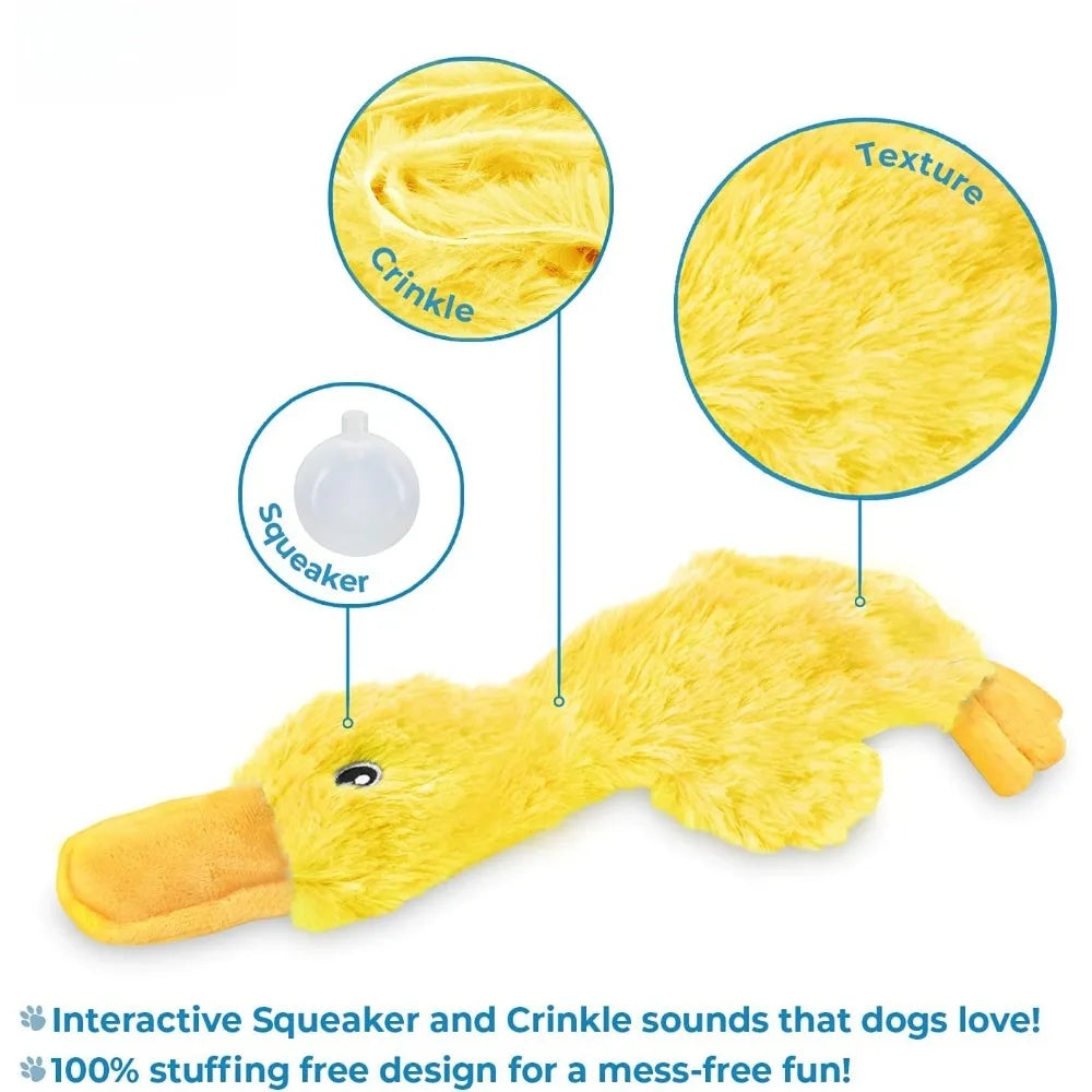 Cute No Stuffing Duck with Soft Squeaker