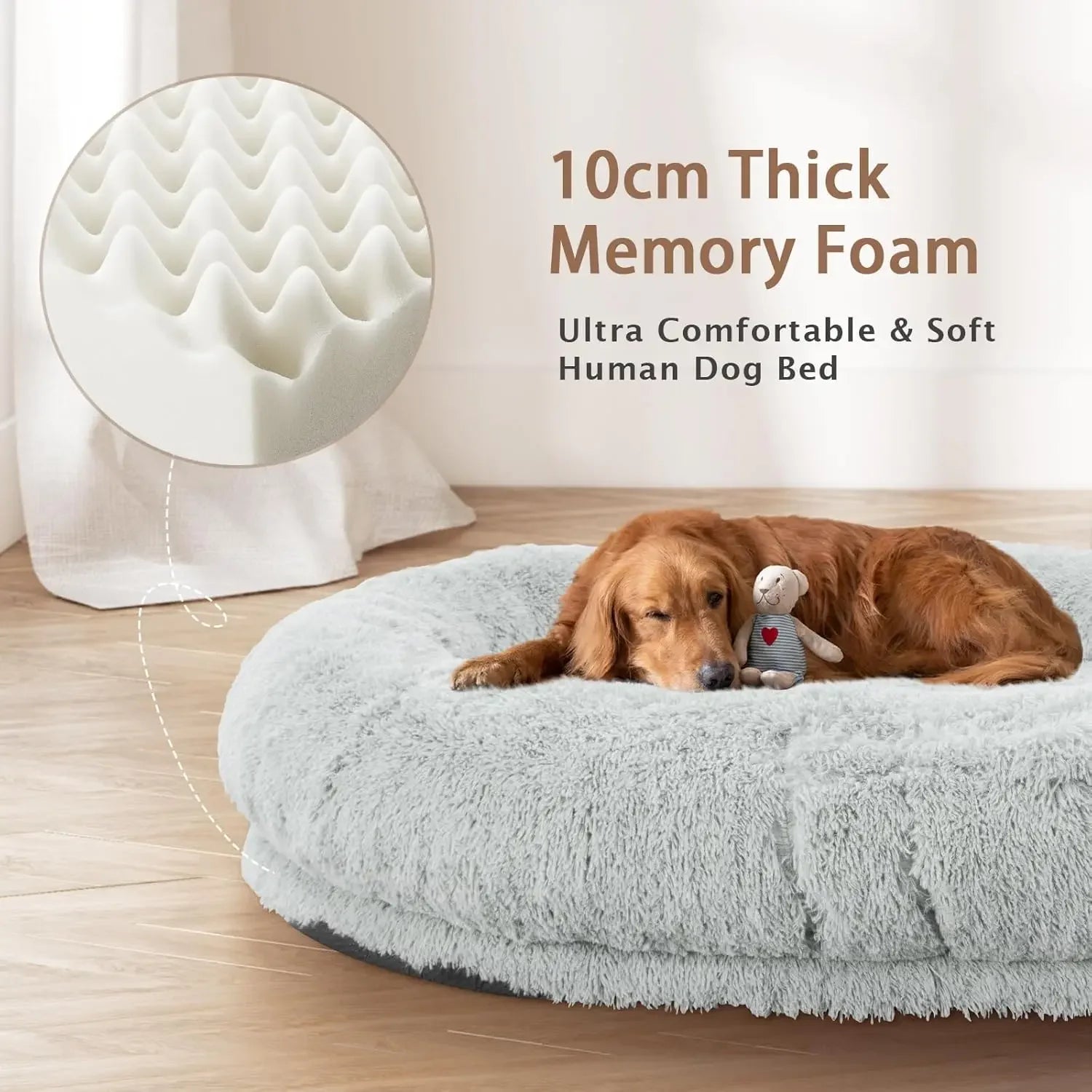 Human Dog Bed,71''x45''x12''Size Fits Adult and Pet Washable Giant People Dog Bed
