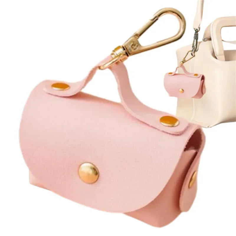 Poop Bag Holder Faux Leather Dog Poop Bag Dispenser