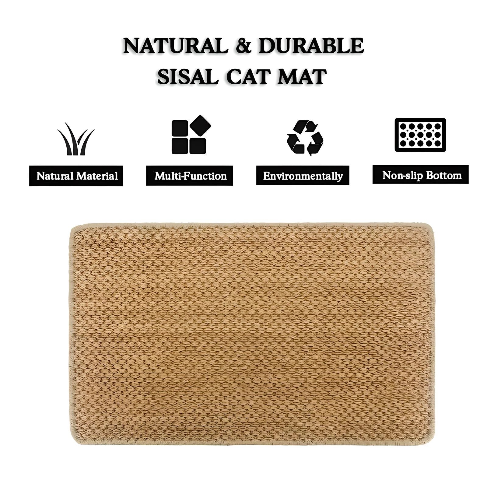 Cat Scratching Mat - Furniture & Wall Protector - Ideal For Indoor Cats, Promotes Healthy Scratching Habits