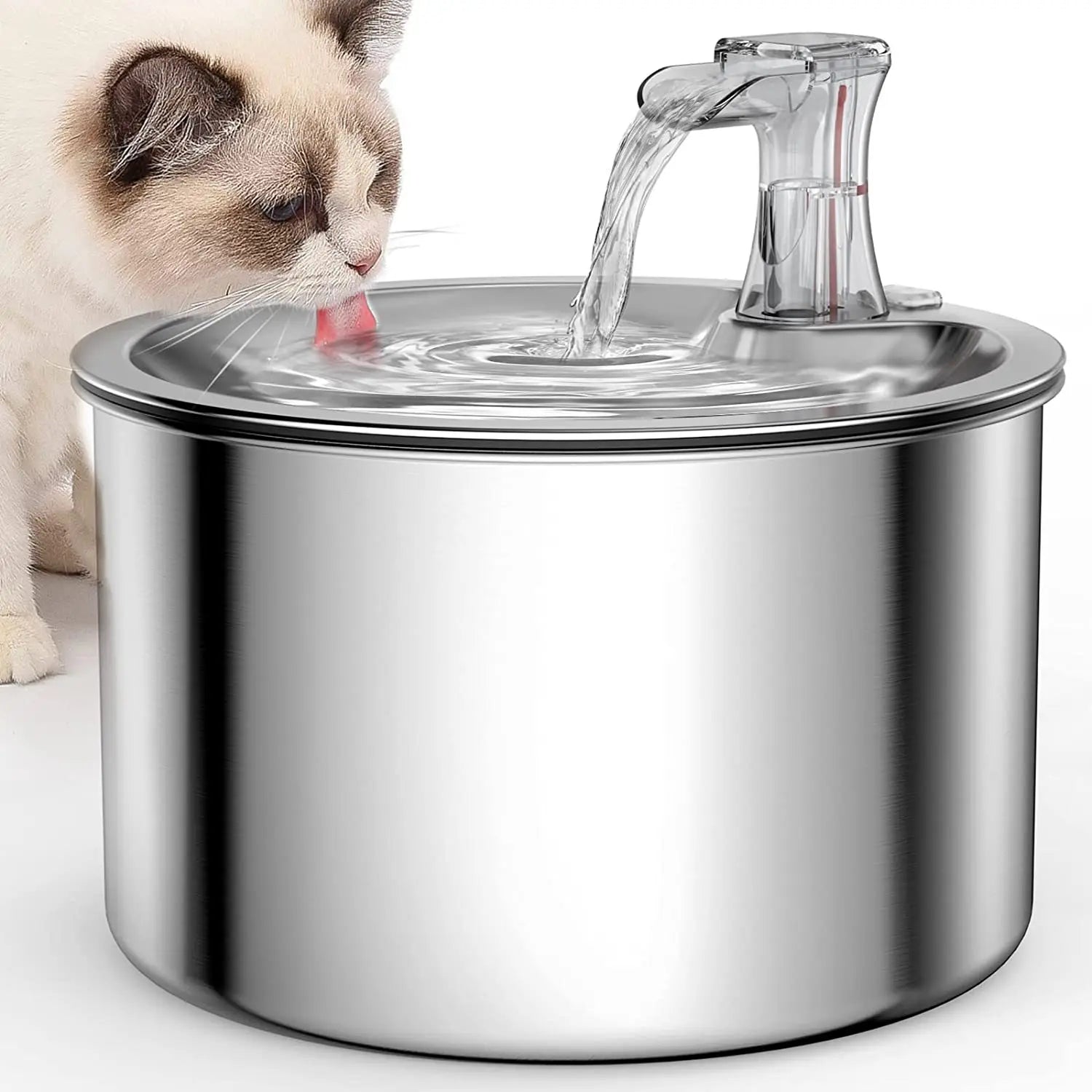 2L fully stainless steel Automatic cat water fountain with optional sensor and heater