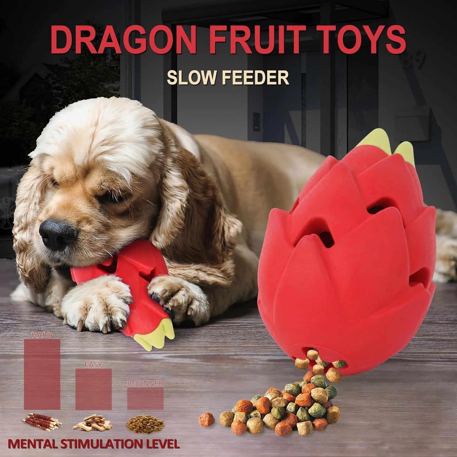 Colorful and durable dog chew toy for heavy chewers