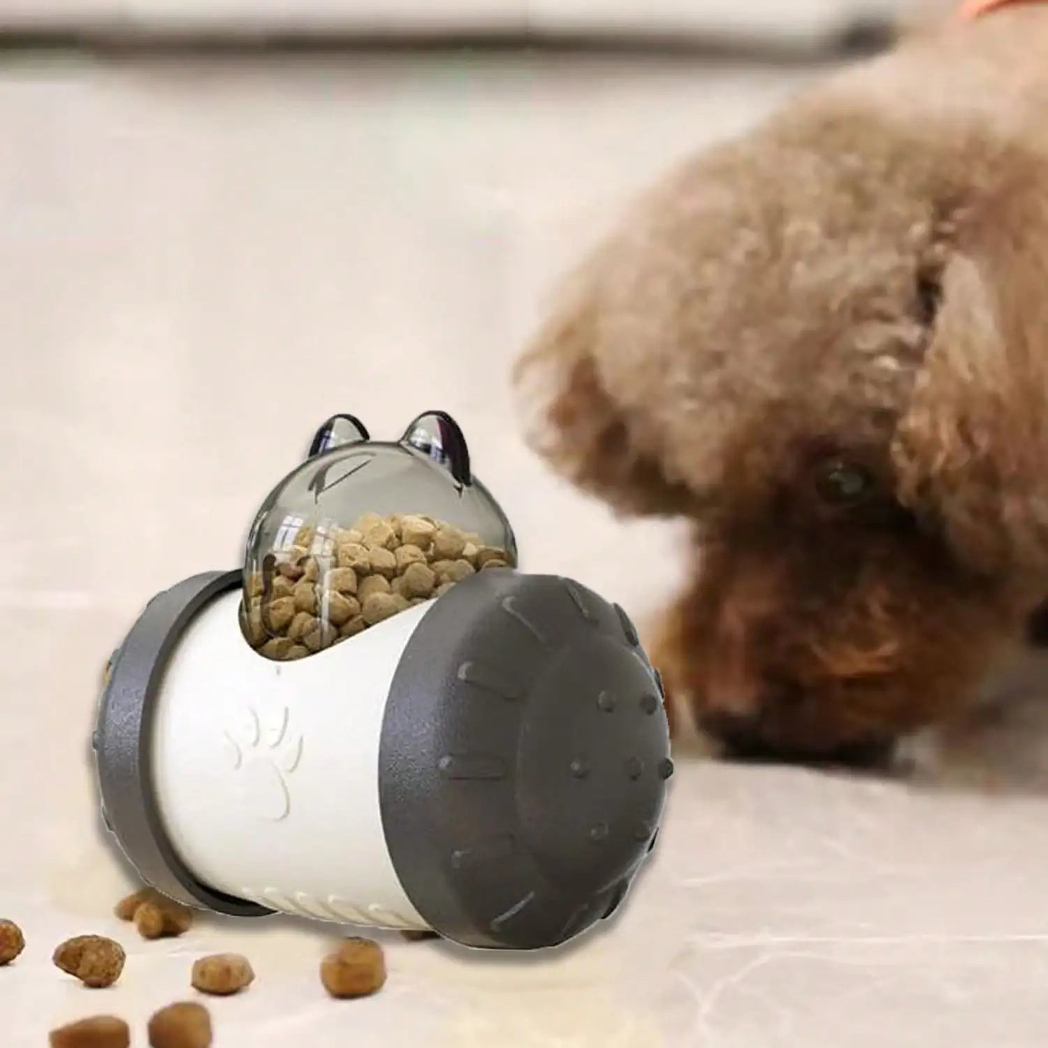 Snack Dispensing Dog Toys, Rocking Bear Food Dispenser Tumbler