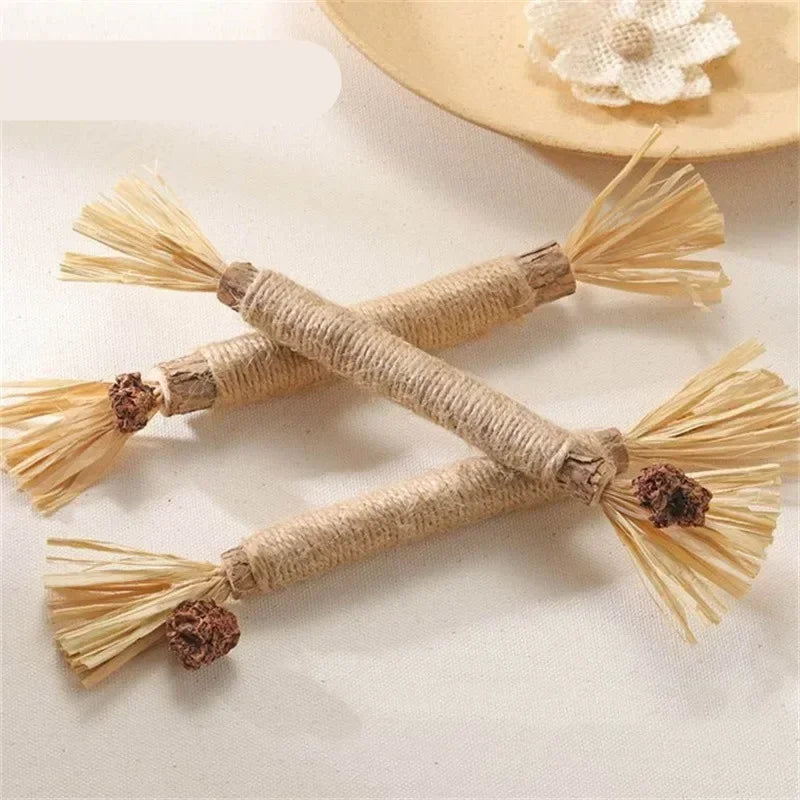 1/2/5/10PCS Pet Toy Natural Matatabi Pet Cat Snacks Stick Cleaning Tooth Catnip