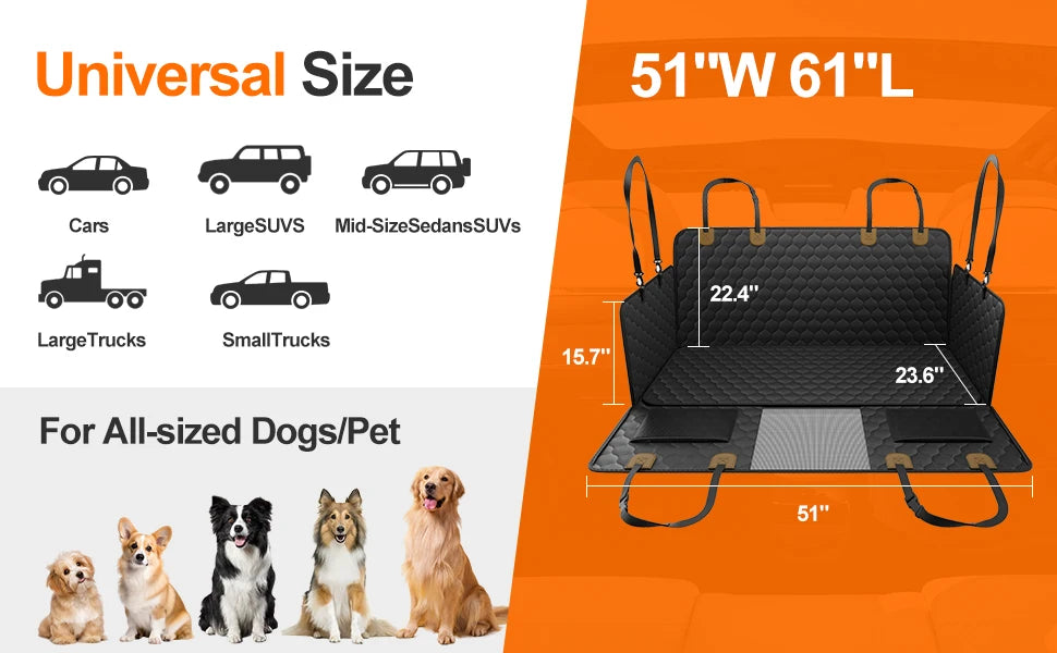 Waterproof Foldable Dog Car Seat