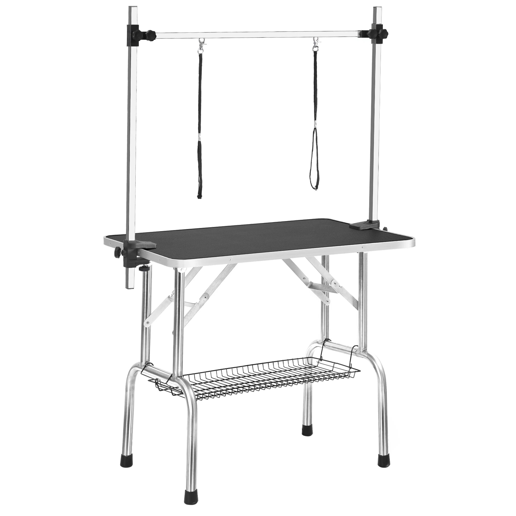 46in Pet Grooming Table Large Adjustable Portable w/Arm & Noose & Mesh Tray