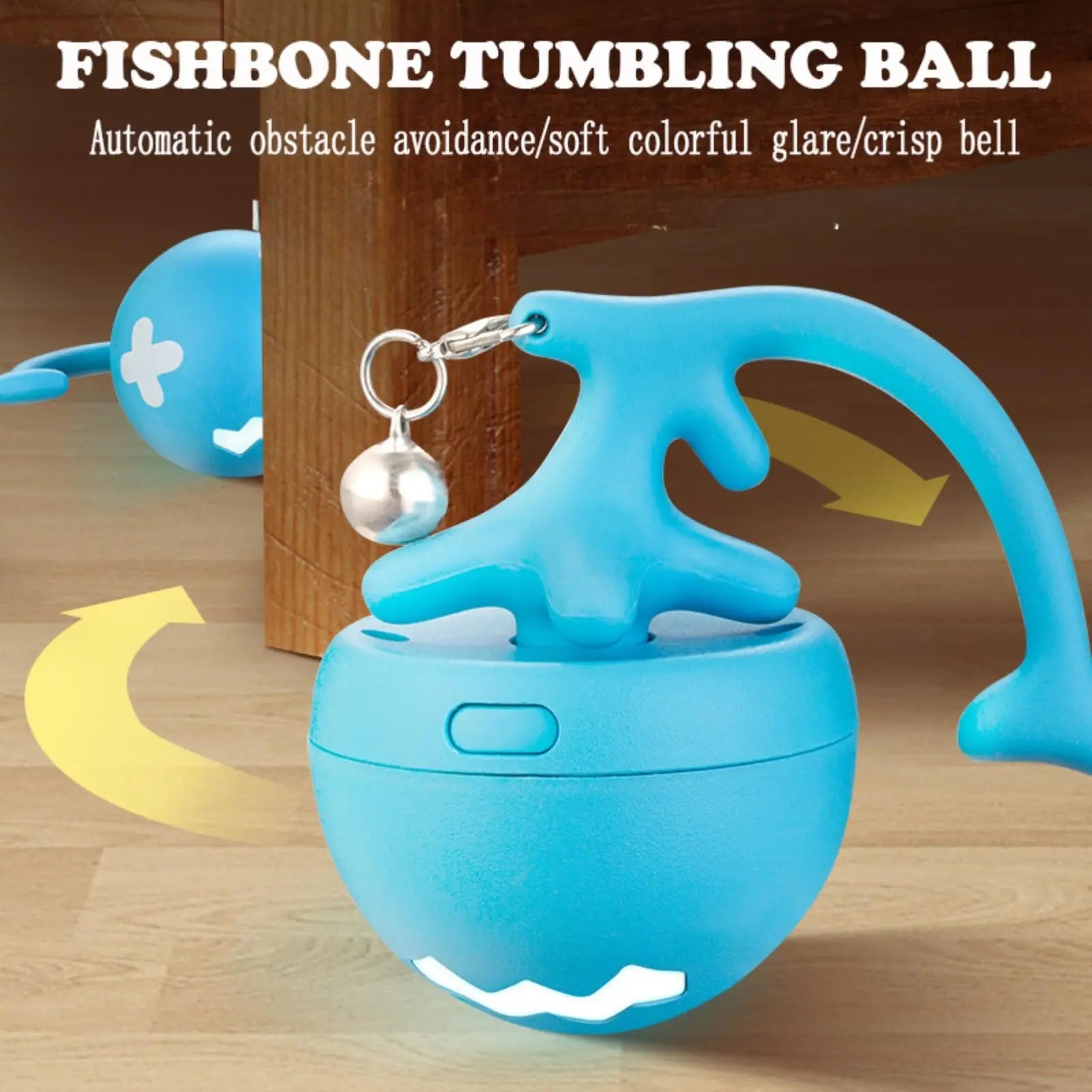 Cat toy fish bone spinning ball electric