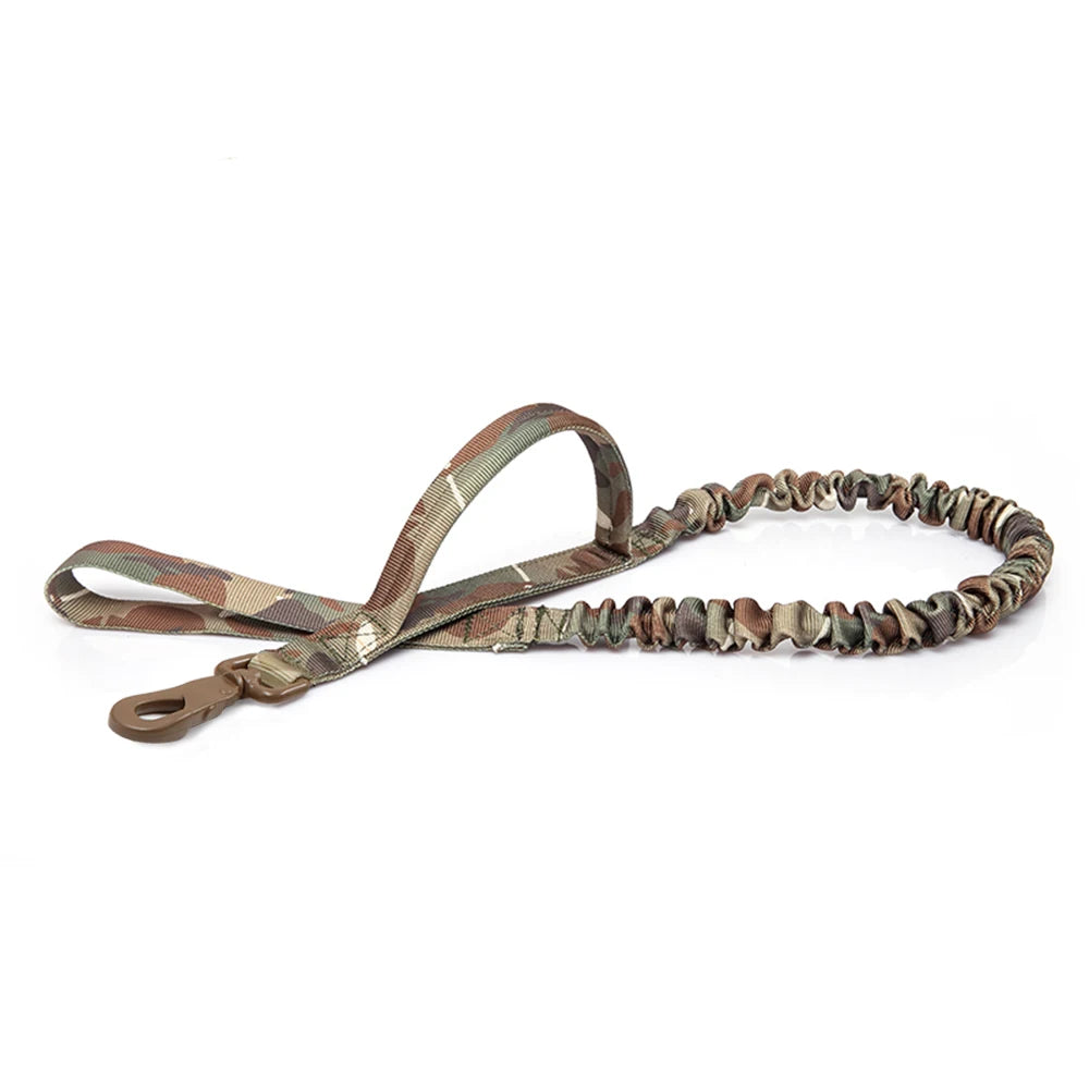 Military Dog Leashes Adjustable Leash Quick Release Elastic Rope With 2 Control Handle