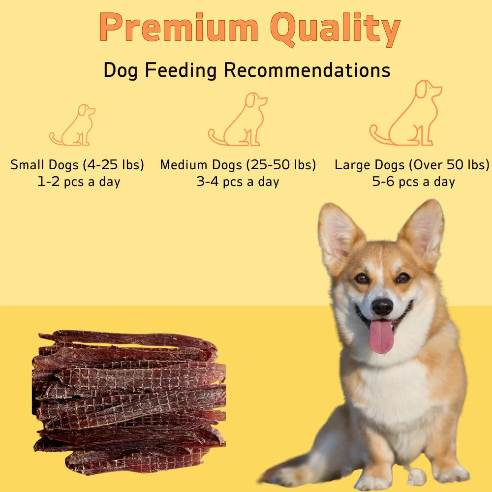 150g/5.29oz Chicken Jerky and Duck Jerky Dog Treats For Small, Medium, Large Dog, Made With Real Pure Duck - Healthy
