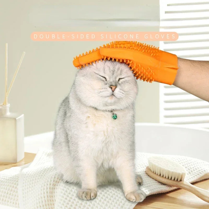 Cat Gloves Cleaning Massage Bath Gloves