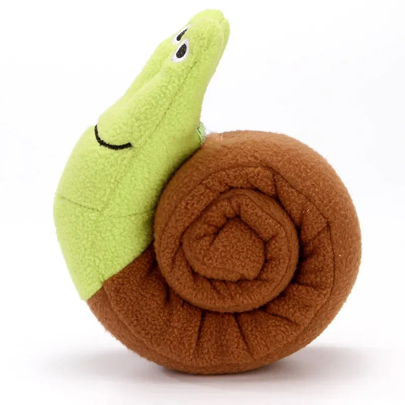 Plush Sound Interactive Slow Feeder Sniffing Snail Toys